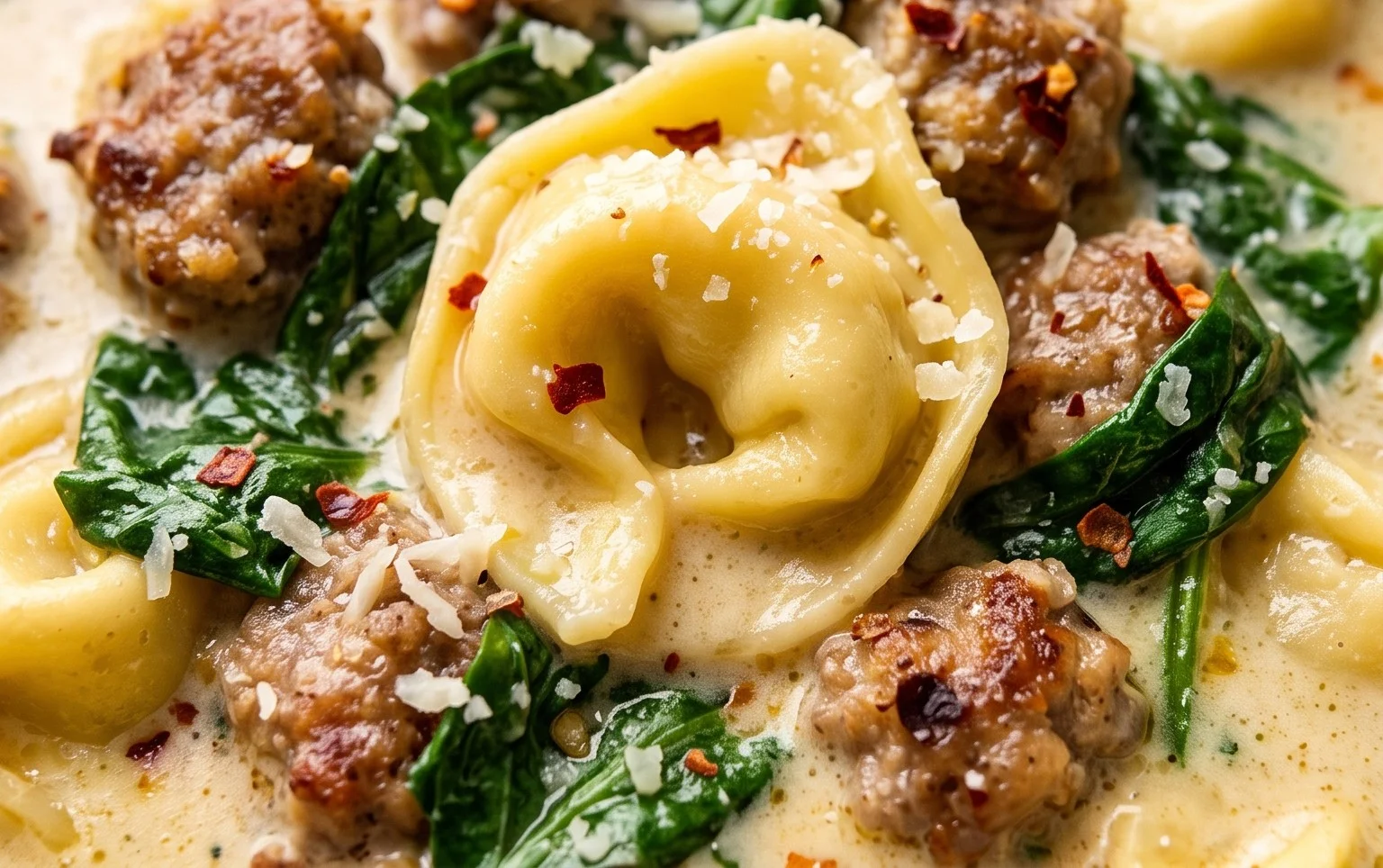 Creamy Sausage Tortellini Soup