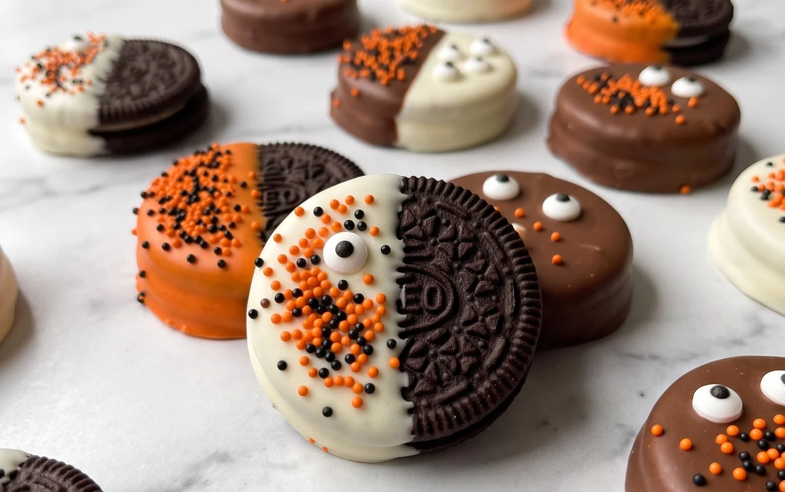 Easy Halloween Dipped Oreo Cookies Recipe