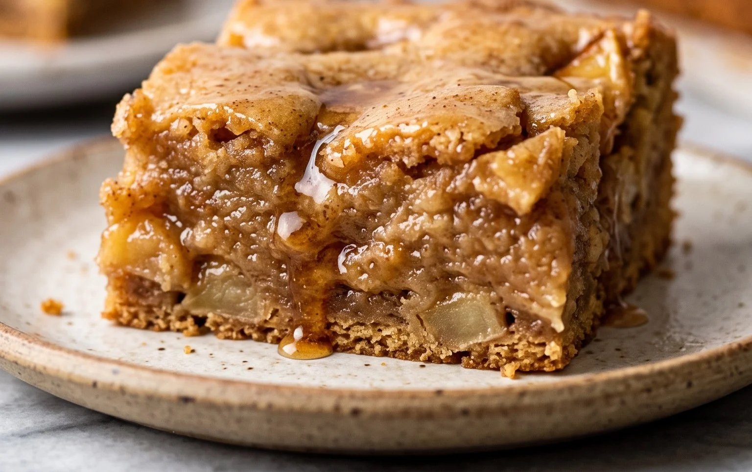 Maple Glazed Apple Blondies